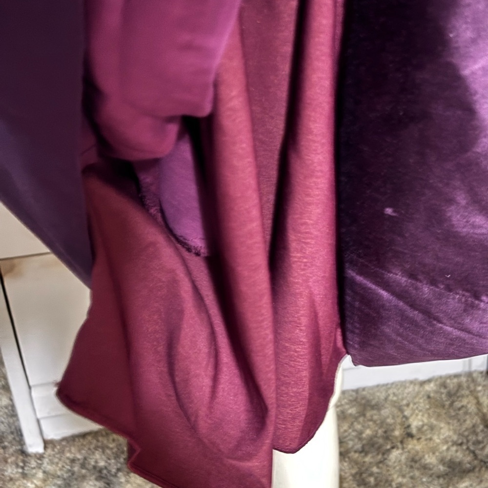 Club Monaco Red purple Pleated Halter midi dress silk size 10 - Picture 11 of 16